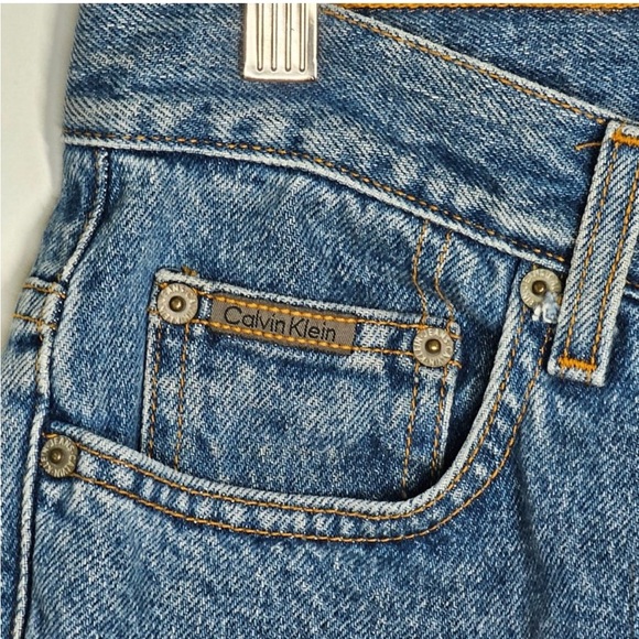 90s Calvin Klein Vintage Jeans Boot Leg Cotton Structured Stonewash Women's 29 - Picture 12 of 13